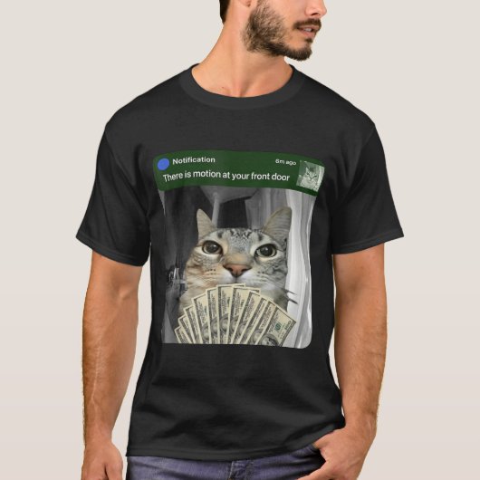 T-shirt Ring Cat With Motion Meme  (Devant)