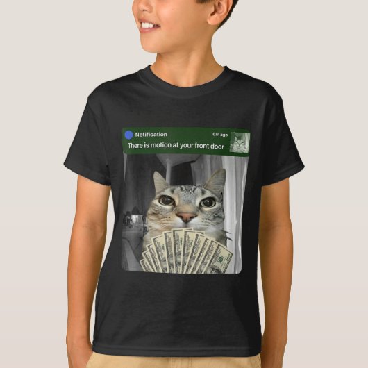 T-shirt Ring Cat With Motion Meme  (Devant)
