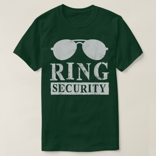 T-shirt Ring Security Engagement Bachelor Party Matching (Design devant)