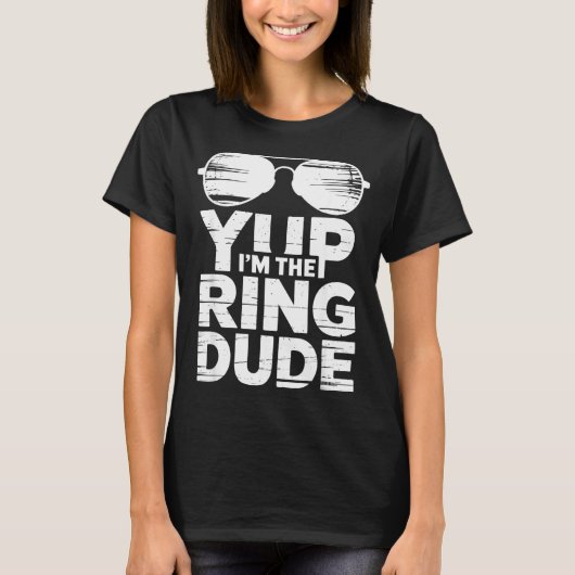 T-shirt Ring Security Wedding Party Funny Ring Bearer  (Devant)
