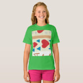 T-shirt Ringer de la fille Love Path (Devant entier)