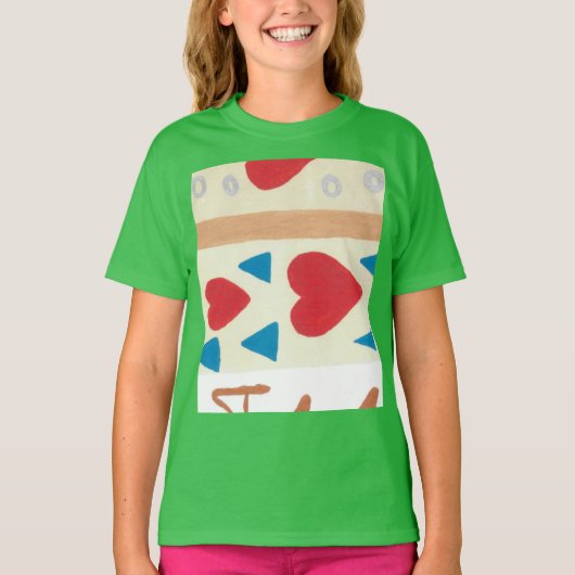 T-shirt Ringer de la fille Love Path (Devant)