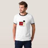 T-shirt Ringer masculin du Massachusetts (Devant entier)
