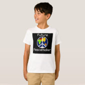 T-shirt Ringer pour enfants de Future Peacemaker (Devant entier)