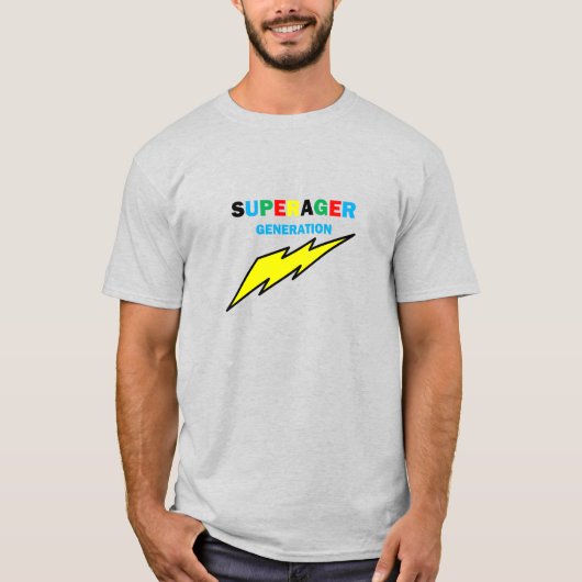T-shirt Ringer SuperAger pour hommes (Devant)