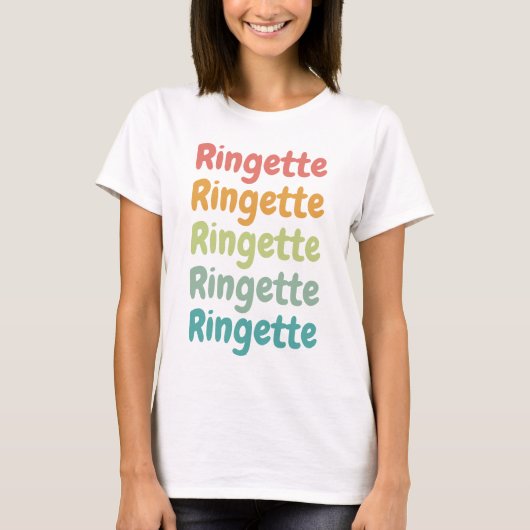 T-shirt Ringette Cute Retro Lecteur Ringette Cadeaux (Devant)