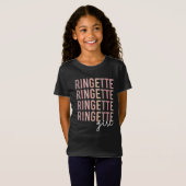 T-Shirt Ringette fille | Cadeaux pour les joueurs de Ringe (Devant entier)