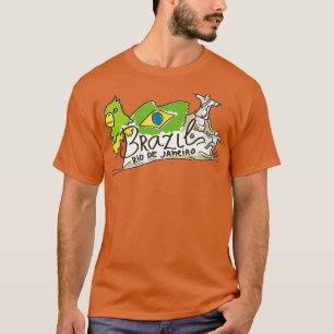 T-shirt Rio de Janeiro Brésil Drapeau Christ le Rédempteur