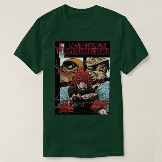 T-shirt Riot Rouge Kirishima Eijirou 8 (Design devant)