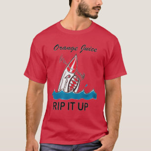T-shirt Rip It Up Orange Jus Punk Top Vintage