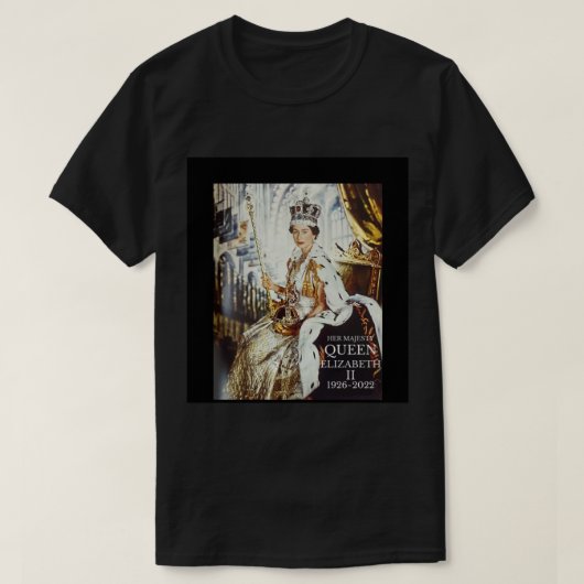 T-shirt RIP reine elizabeth II Sa Majesté la reine Elizabe (Design devant)