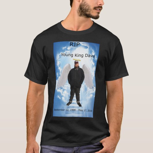 T-SHIRT RIP YOUNG KING DAVE   (Devant)