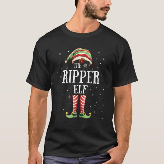 T-shirt Ripper Elf Correspondance Famille Groupe Noël P (Devant)