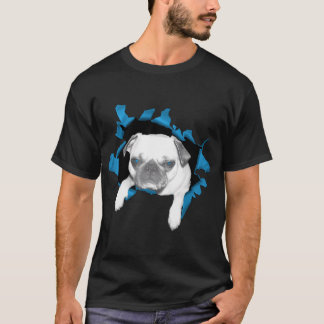 T-shirt Ripper Pug noir et blanc