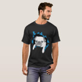 T-shirt Ripper Pug noir et blanc (Devant entier)