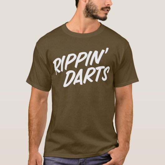 T-shirt Rippin Darts Drôle Fumer Cigarettes Vapeur (Devant)