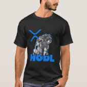 T-shirt Ripple XRP Cryptomonnaie -Crypto Astronaut-HODL (Devant)