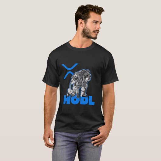 T-shirt Ripple XRP Cryptomonnaie -Crypto Astronaut-HODL (Devant entier)