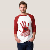 T-shirt Ripsnorter a infecté le 3/4 raglan de base de (Devant entier)
