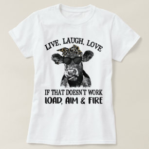 T-shirt Rire l'amour en direct Si ça ne marche pas Charge