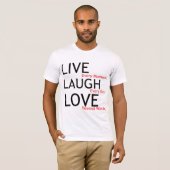 T-shirt rire vivant amour (Devant entier)