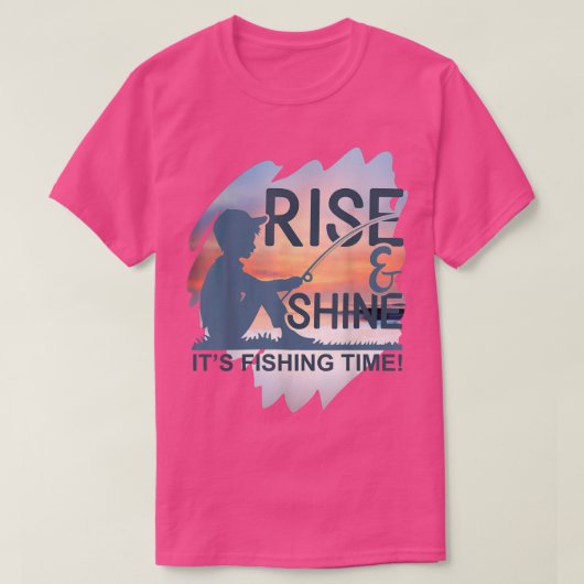 T-shirt Rise & Shine Funny Pêche  (Design devant)