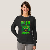 T-shirt Rish I Was Gaming Funny St Patrick's Day Video Gam (Devant entier)