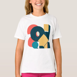 T-shirt risographe géométrique vintage rétro, risoprint