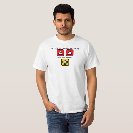 T-shirt Risque de sécurité en formation : Manipuler avec s (Devant entier)