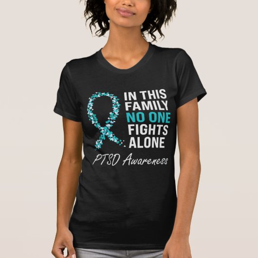 T-shirt Risque Turquoise de sensibilisation au SSPT (Devant)