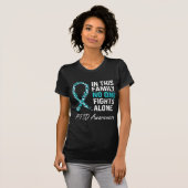 T-shirt Risque Turquoise de sensibilisation au SSPT (Devant entier)