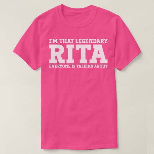 T-shirt Rita Nom personnel Femmes Fille Amusante Rita (Design devant)
