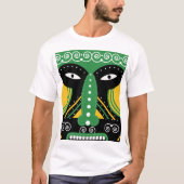T-shirt Rituel tribal vert (Devant)