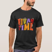 T-shirt Rivah Time Retro Hippie Style With Blue Crab (Devant)