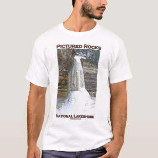 T-shirt Rive d'un lac décrite de ressortissant de roches