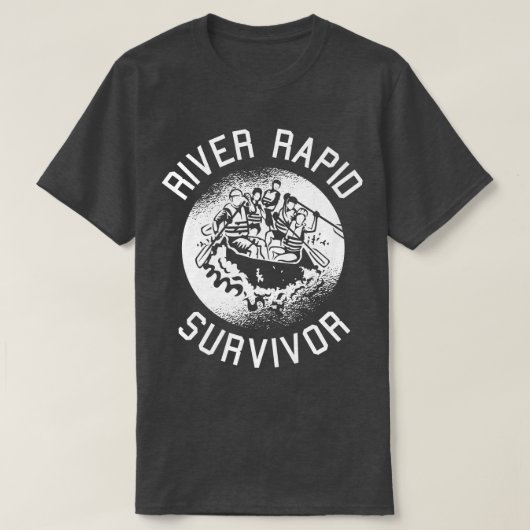 T-shirt River Rapid Survivor Rapids Hills Rafting (Design devant)