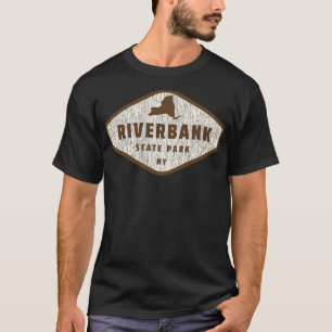 T-shirt Riverbank State Park New York Tree Log Texture Woo