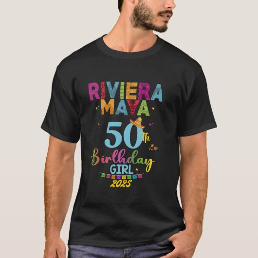 T-shirt Riviera Maya 50e anniversaire Voyage Cancun Vacay  (Devant)