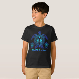T-shirt Riviera Maya Mexique Océan Blue Sea Turtle Souveni