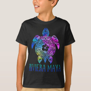 T-shirt Riviera Maya Mexique Tie Dye Vacation de tortue ma