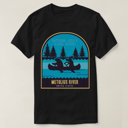 T-shirt Rivière Metolius Rivière Pittoresque et sauvage na (Design devant)