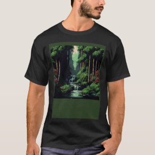 T-shirt Rivière Oasis Pixellée de Bamboo Grove