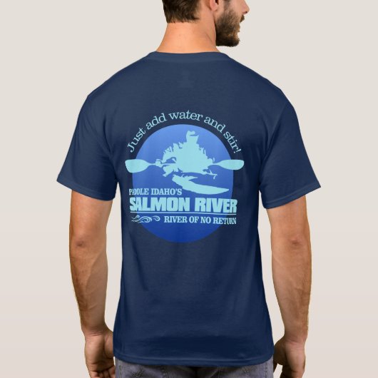 T-shirt Rivière saumon (Bleu) (Dos)