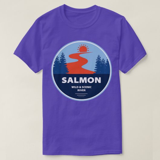 T-shirt Rivière Sauvage saumon Et Pittoresque Idaho (Design devant)