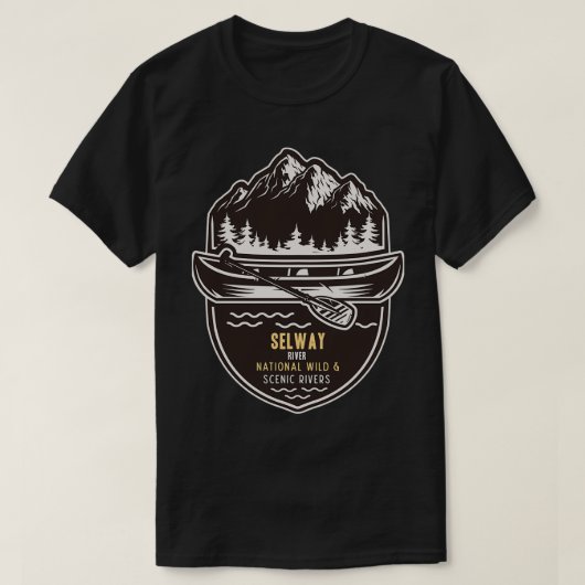 T-shirt Rivière Selway National Wild and Pittoresque River (Design devant)