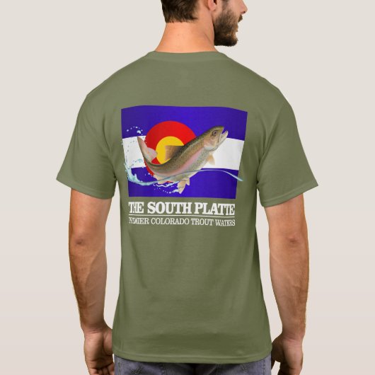 T-shirt Rivière South Platte (Eaux de truite Premier) (Dos)