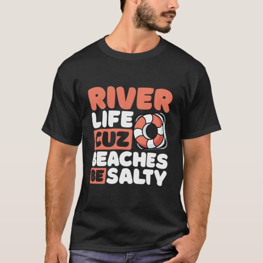 T-shirt Rivière Vie Cuz Plages Be Salty River Vacances (Devant)