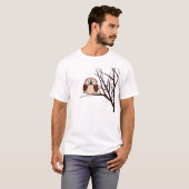 T-shirt Riyah-Li conçoit le hibou d'hiver (Devant entier)