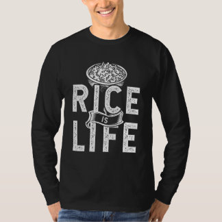 T-shirt Riz Pour Hommes Femmes Riz Asiatique Plat Alimenta