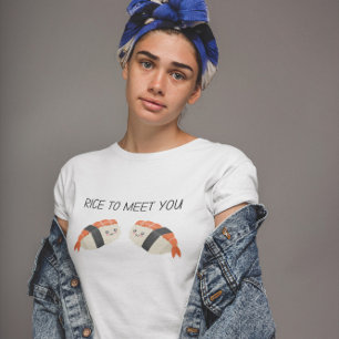 T-shirt Riz Pour Vous Rencontrer Kawaii Sushi